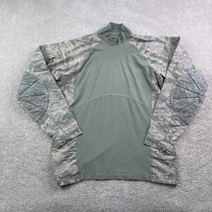 Massif Airman‎ Battle Shirt Mens Medium Green Camo Flame Resistant Padded BDU A1